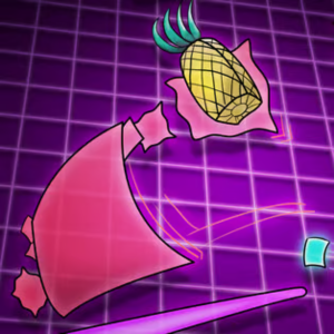 Big Neon Tower Vs Tiny Square